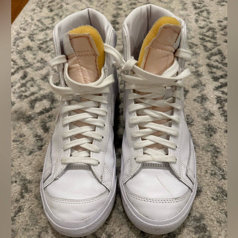 Nike Blazers- all white leather
